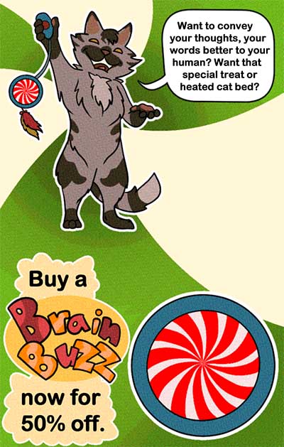Holiday Poster: Ad 1 Mind Control Cat (image for) Holiday Poster: Ad 1 Mind Control Cat
